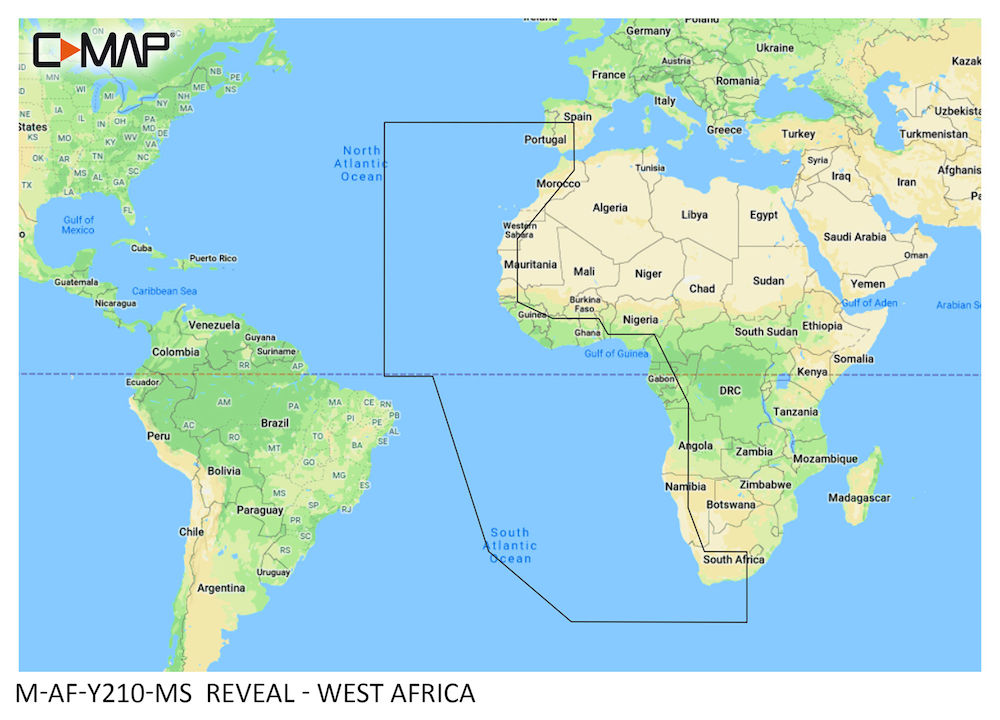 Buy REVEAL - West Africa at Meridianprojekt. Expert support & service included! - c-map reveal - west africa