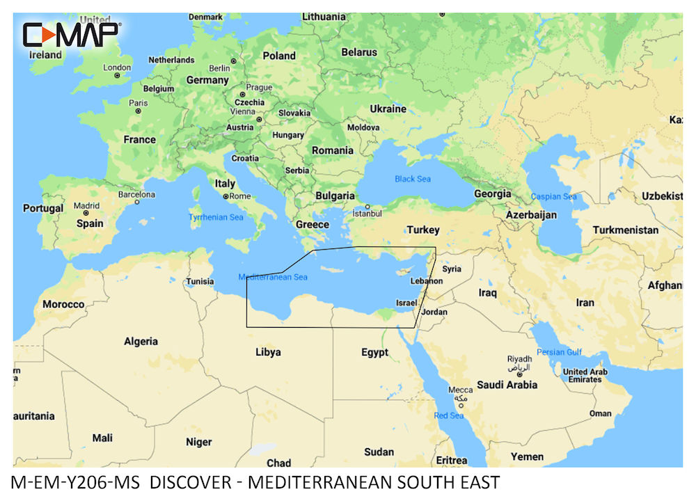 Buy DISCOVER - Mediterranean South East at Meridianprojekt. Expert support & service included! - c-map discover - mediterranean south east
